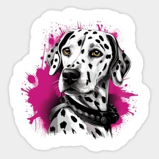 Dalmatian with a splash of color Sticker